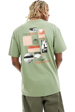 Nike M90 graphic back print t-shirt in green