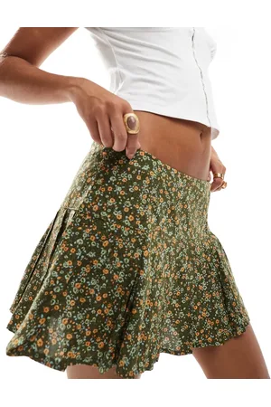 Motel Exclusive casini pleated mini skirt in grunge floral