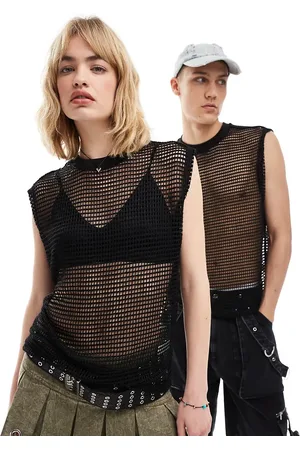 Weekday Unisex boxy mesh vest in exclusive at ASOS