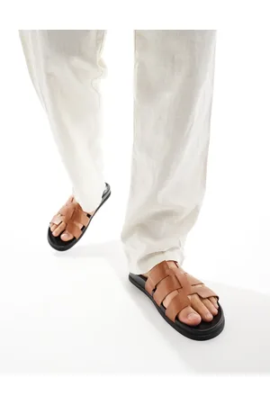 Truffle Collection Minimal strap sandals in tan