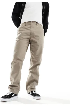 Vans Authentic relaxed loose fit chino trousers in taupe