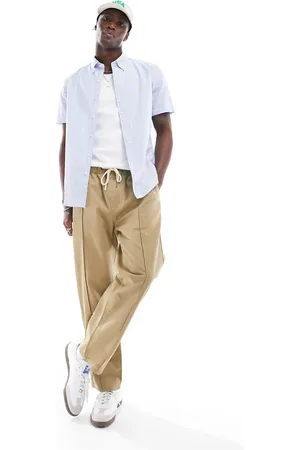 Ralph Lauren Icon logo short sleeve stripe seersucker shirt in /white