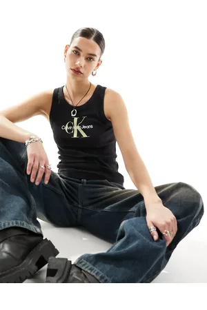 Calvin Klein Archival monologo rib tank in