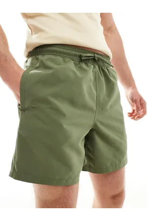 Chelsea Peers Garment wash beach swim short in khaki