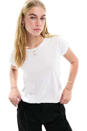 VILA Scoop neck t-shirt in