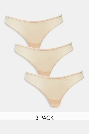 Dorina 3 pack no vpl v front thong in beige
