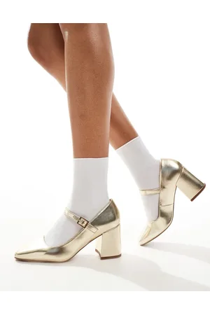 ASOS Selene mary jane mid block heeled shoes in