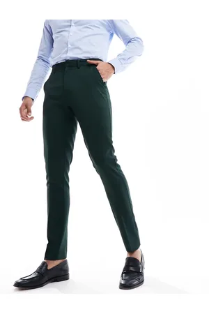 ASOS Wedding skinny suit trouser in forest microtexture