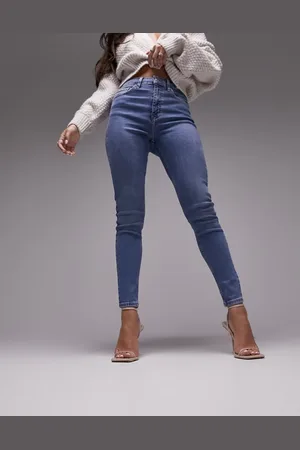 Topshop High rise Jamie jeans in mid