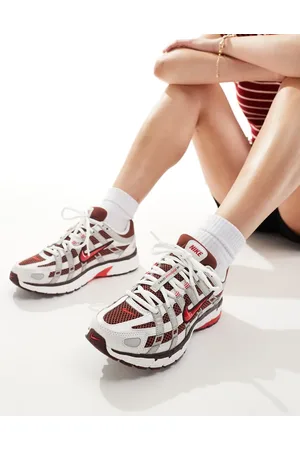 Nike P-6000 trainers in off and red