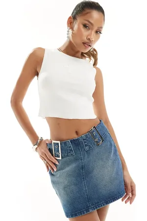Simmi London Simmi ribbed applique cross tank top in