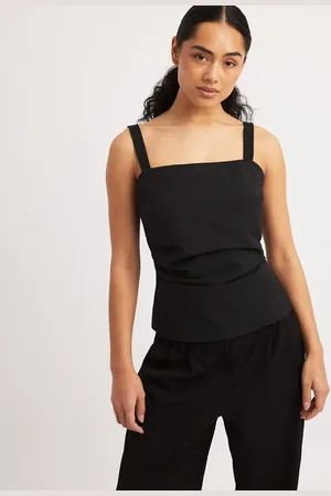 NA-KD Ruched tailored cami top in