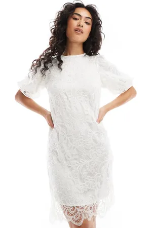 Y.A.S Floral detail half sleeve mini dress in