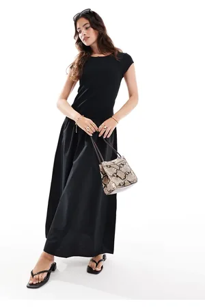MANGO Drop waist midi t-shirt dress in