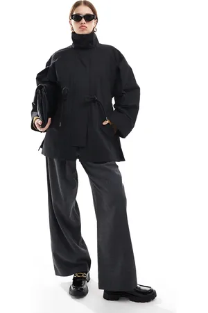 & OTHER STORIES Long line belted jacket with chunky drawcord tie detail in