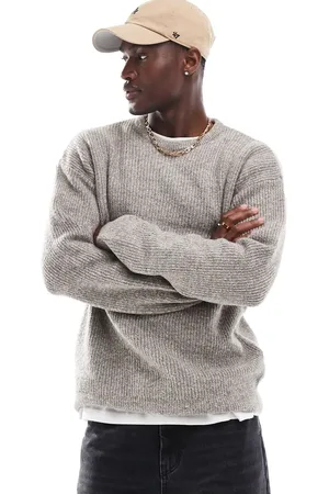 New Look Stitch crew neck jumper in