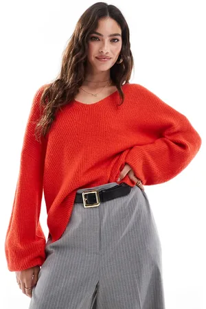 Threadbare Fluffy v-neck slouchy jumper in