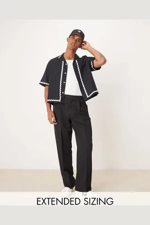 ASOS Smart wide leg trousers with front pleat in