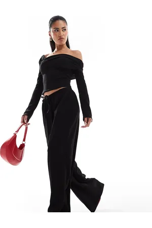 Kaiia Exclusive ribbed wide leg trousers co-ord in
