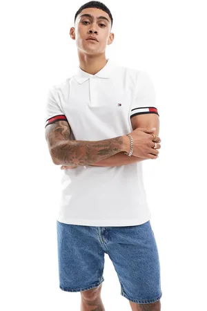 Tommy Hilfiger Logo cuff slim fit polo in