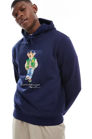 Ralph Lauren Varsity football bear print hoodie in