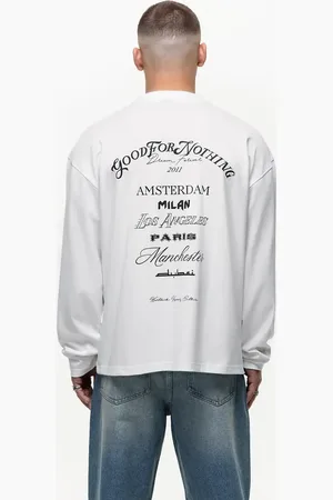 Good For Nothing Long sleeve t-shirt with back print in off