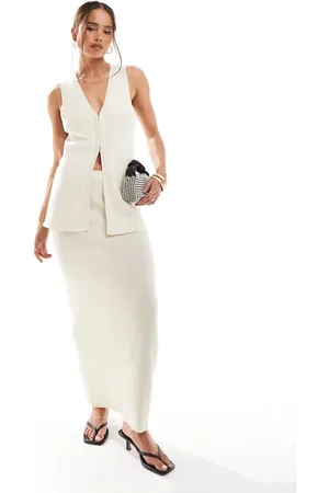 Pretty Lavish Crochet maxi skirt co-ord in cream