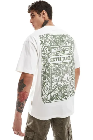 Sixth June Azulejos oversized t-shirt in off