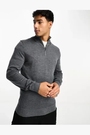 Calvin Klein Merino 1/4 zip jumper in