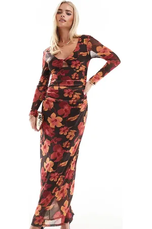 ONLY Reversible maxi dress in dark floral