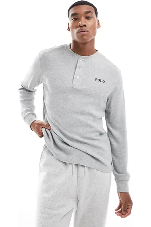Ralph Lauren Lounge henley waffle long sleeve t-shirt in