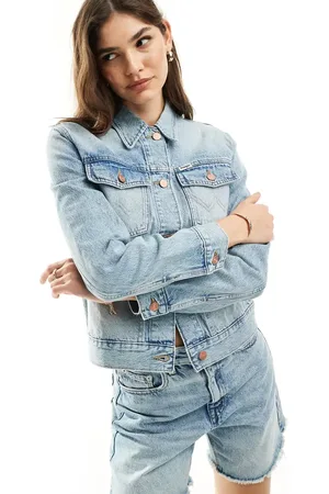 Wrangler Heritage denim jacket in mid wash