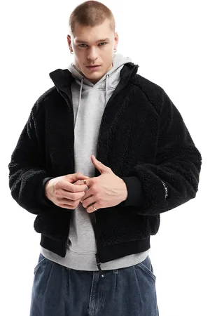 Bershka Reversable sheerling jacket in