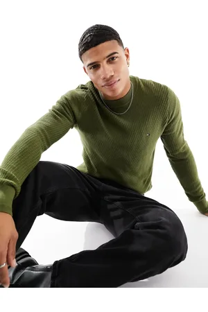 Tommy Hilfiger Rectangular structure crew neck jumper in putting