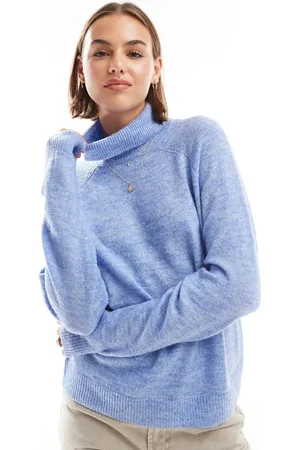 Pieces® Roll neck jumper in hydrangea