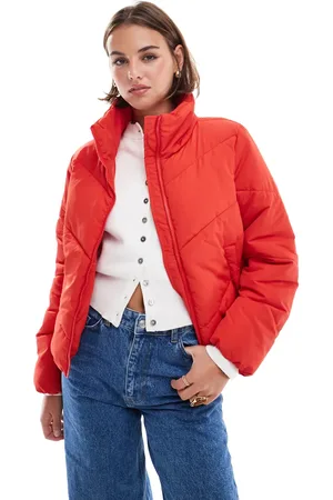 ONLY Funnel neck puffer jacket in