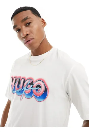 Hugo Blue Oversized logo t-shirt in