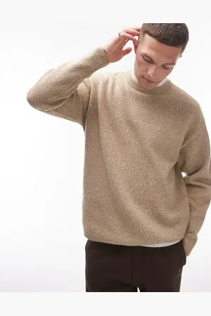 Topman Textured jumper in oatmeal marl