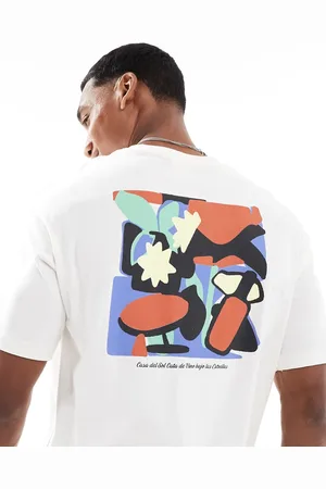 SELECTED Oversized t-shirt with bright graphic backprint in