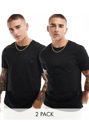 French Connection French Connection 2 pack crew neck short sleeve logo t-shirt in