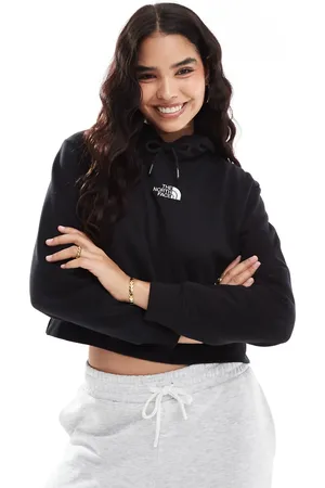 The North Face Essential oversized cropped logo hoodie in