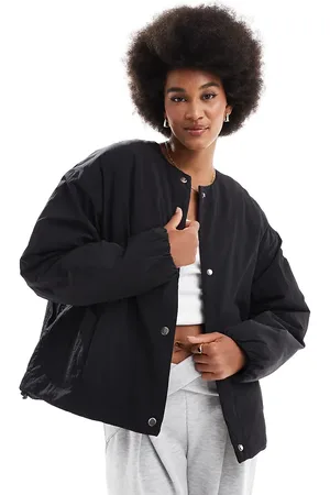 ASOS ASOS DESIGN Tall collarless puffer jacket in