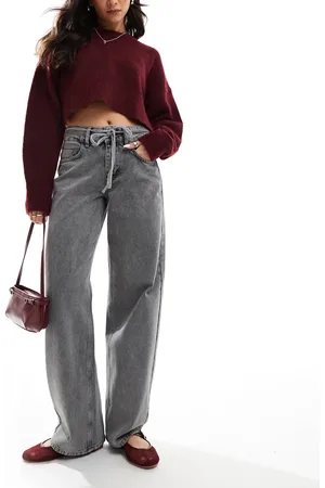 Something New Corpcore mid rise wide leg jeans in washed