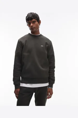 Lacoste Essentials logo sweatshirt in khaki