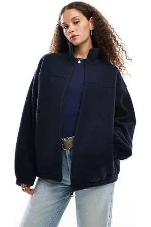 Weekday Lea oversized zip through fleece in