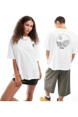 Timberland Oversized mountain linear print t-shirt in - Exclusive to Asos