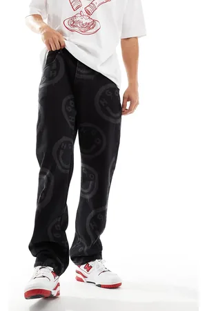 Hugo Blue Nate denim jeans in with logo all over print