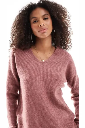 ONLY V neck slouchy jumper in dark