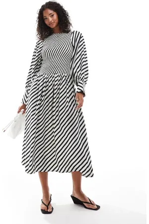 Y.A.S Long sleeve smock dress in diala print