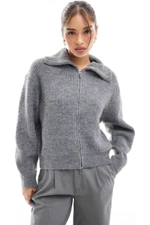 New Look High neck half zip jumper in